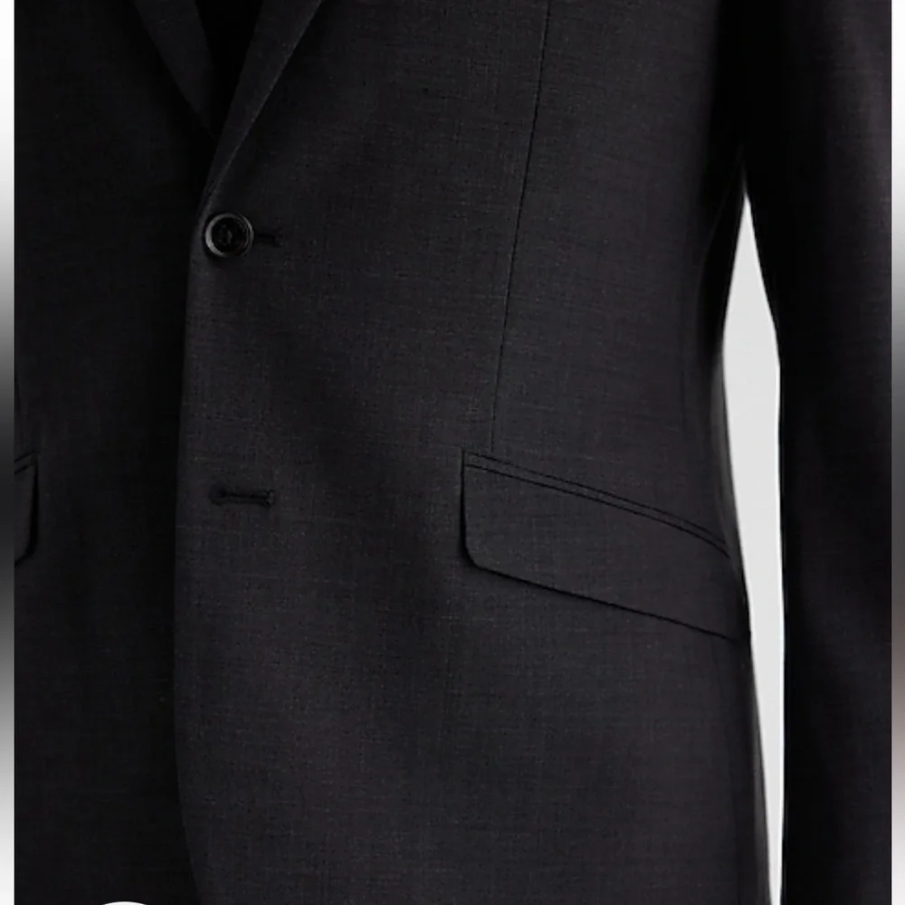[Express] NWT Slim Charcoal Wool-Blend Modern Tech Suit Jacket